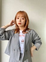 リノ 金山(Rino) デザインカラー/レイヤーカット/ウェットヘア/オリーブベージュ