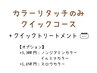 【カラーリタッチのみクイックコース】艶髪カラー＋ピュアtr＋クイックtr