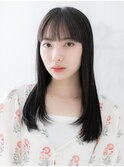 黒髪/ボブルフ/ネビージュ/小顔/ワンレン/髪質改善/前髪/盛岡35