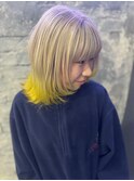 エンドカラーホワイトベージュケアカラー