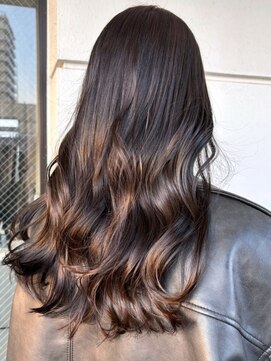 セプト 天神大名(SEPT.) ダークブラウン ゆる巻きロング 艶髪カラー 地毛風カラー