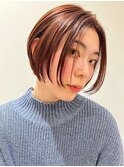 メルティーカラー ワンレン レイヤーボブ マッシュ
