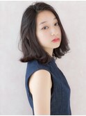 TRE南流山　黒髪アッシュブラック×ゆるふわウェーブミディアムg
