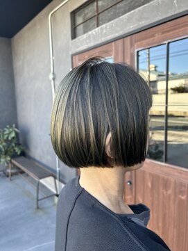 ナナ バイ ピケ(nana by pique) ミニボブ/カーキカラー/コンパクトボブ/20代30代40代