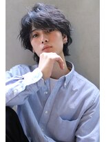 ロゼ 茨木(Rose)&nbsp;【ROSE】ウルフカット＿メンズミディアム＿波打ちパーマ