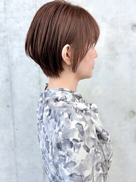 ラウンジ モリオ イケブクロ(Lounge MORIO Ikebukuro) ほんのりピンク愛されショートボブ似合わせショートカット