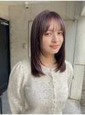 ミディアム 顔周りレイヤー 似合わせカット