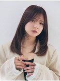 小顔カット×透明感カラー[恵比寿駅/髪質改善/オリーブグレー]