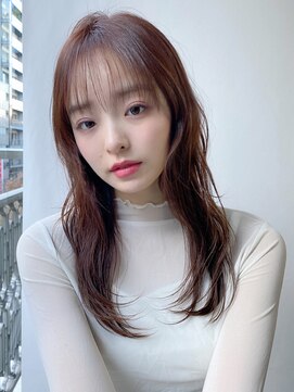 エトラ 渋谷店(etora) 韓国ヘア レイヤーカット 小顔 ココアベージュ 黒髪"