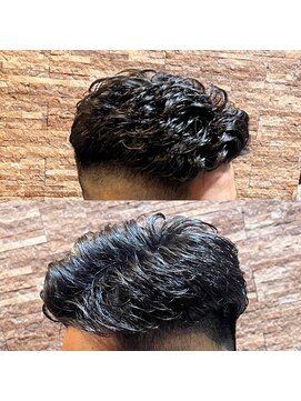 アールドボーテ 理容室(R de Beaute) 銀座 七三分け ウェーブパーマ