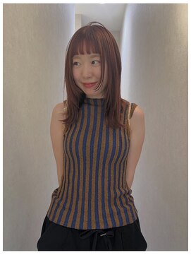 エムサロン 前橋川原(emusalon) 【kaho】顔まわりレイヤー×オレンジブラウン