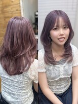 ルアナ 名古屋店(Luana)&nbsp;ブリーチでつくるラベンダーミルクティーミディアムレイヤー