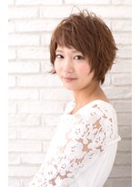 リノ ヘアー デザイン 河原町三条(Lino Hair Design) マーメイドカラーで合わせるフェミニンショート【河原町三条】