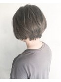 【Marl】アッシュグレージュカラーの無造作ショートボブ♪