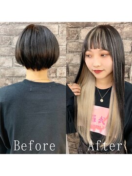あるじゃんすー 池袋店 ミルクティーブロンド#シールエクステ#ペールベージュ#池袋