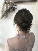 ヘアアレンジ：大人可愛いすっきりルーズアップ お呼ばれ