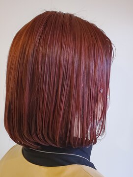 ククル ヘアー(cucule Hair) 京都・西院cuculehair  切りっぱなしボブ☆レッド