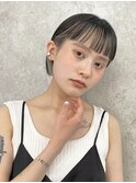 前髪インナーカラーフェイスフレーミングミルクティーベージュ