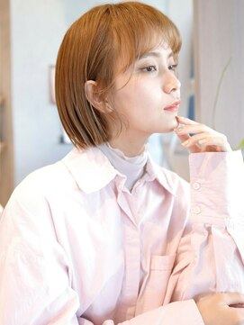 エムスラッシュ 横浜元町店(M.SLASH) ■シースルーバング/ピンクグラデーション/ミニボブ元町5-2★