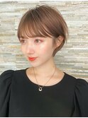 前髪ありショートヘア/ショートボブ/ひし形/30代40代50代/表参道
