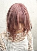 【Anli☆岩瀬萌】ペールピンク ハイトーンカラー ケアブリーチ