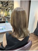 脱白髪染めハイライトで白髪を目立ちにくく☆30代/40代/50代