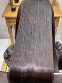 暖色系カラー＋エステ級美髪【縮毛矯正・髪質改善】