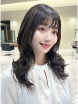 ヘアーサロンデフォーエバールークス(hairsalon de Forever Lux)&nbsp;★こなれミディ イメチェンくびれレイヤー 前髪 ウェーブパーマ
