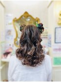 ツインお団子ヘア