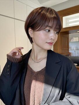 ロンドアンメゾン 原宿(Lond un Maison.) ショート/小顔/ニュアンスパーマ/黒髪/ネビージュ[原宿]