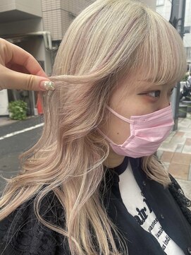 バディ 中野駅前店(BUDDY) ブロンド×ピンクハイライト【中野美容室/阿佐ヶ谷/高円寺】