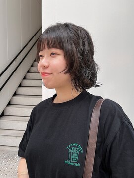 カフ(CAF) CAF FUKO ボブパーマ/フェイスレイヤー/ブラウン/大阪心斎橋