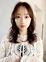 フォト 新宿三丁目(foto)&nbsp;ミディアム暗めカラーデザインカラーフェイスフレーミング