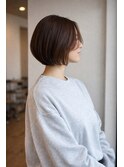 大人ぽいフェミニンボブ