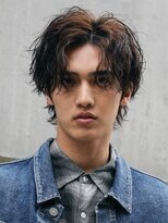 レタッチバイフィフス(RETOUCH by fifth) 波巻きパーマメンズマッシュセンターパートツイストパーマウルフ