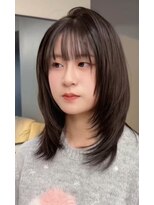 ジアン テラス(GIEN TERRASSE) ミディアムレイヤー/韓国レイヤー/ブラウンカラー@重里