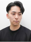 メンズカットニュアンスパーマ刈り上げセンターパート0304
