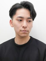 ヨファ ヘアー 芦屋店(YOFA hair)&nbsp;メンズカットニュアンスパーマ刈り上げセンターパート0304