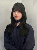 結べるレイヤーカット/グレージュブラウン/韓国巻き/顔周り