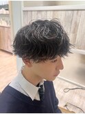 波巻きパーマ