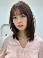 ノイ 銀座(noi)&nbsp;顔周りレイヤーカットくびれヘアミルクティーベージュカラー韓国