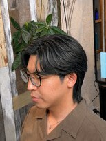 デルフィーノ ヘアーパフォーム(delfino hair perform)&nbsp;センターパートニュアンスパーマフェザーアッシュカラー