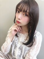 エマエコル(Emma ecole)&nbsp;Emma ecole 韓国風バング×ワンカールストレート by.Mai