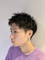 フランクスバーバーザスタンド(Frank’s barber the stand)&nbsp;メンズツーブロック爽やかアップバング束感フェードF