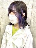色落ちがシルバーなフェイスフレーミング！ラベンダーカラー