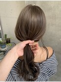 大人可愛い韓国風トレンドカラー/抜け感のある艶カラー