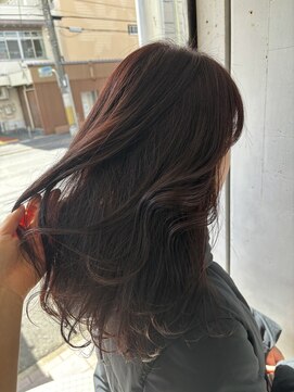 エミュー(emue) 20代30代暖色艶感オレンジブラウンカラー髪質改善トリートメント