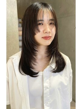 ハウ 心斎橋(how) ロング顔周りレイヤーカット小顔カット艶髪20代30代40代