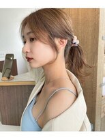 ビューブルー 亀戸錦糸町(VIEW BLUE)&nbsp;美髪カールピンクブラウンエアリーロングセミディ似合わせ前髪