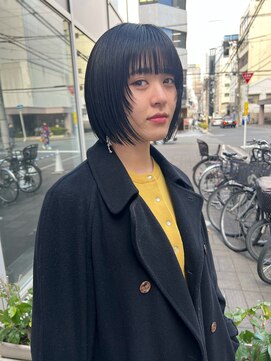 カフ(CAF) CAF松本/ボブ/ブルーブラック/大阪/心斎橋